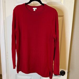 J. Jill Vibrant Red Crew Neck Sweater